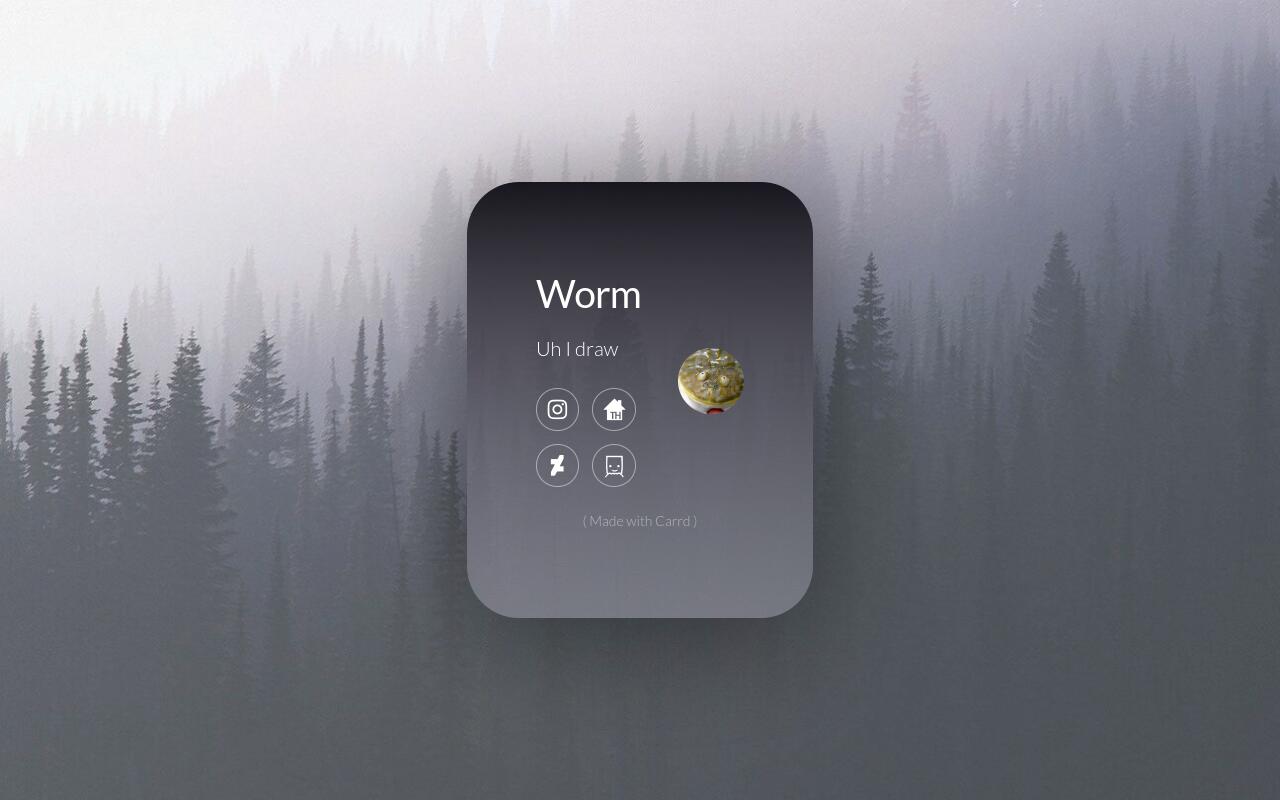 Carrd profile picture for @worm